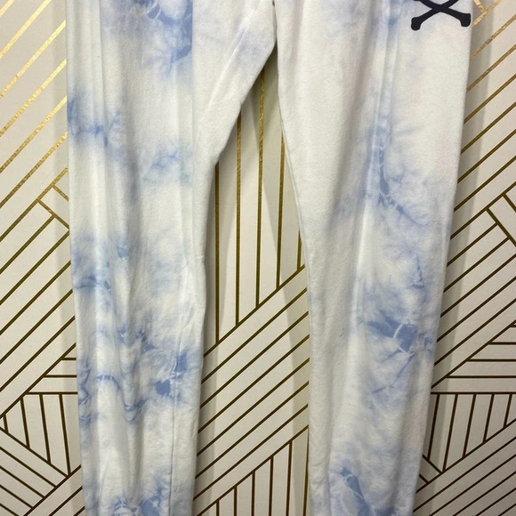 SoulCycle‎ Tie Dye Joggers Blue/White Tie Waist - Picture 5 of 12